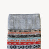 Chaussettes Crew en mélange d’alpaga – Gris multicolore – Pokoloko