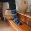 Chaussettes Crew en mélange d’alpaga – Lapis-lazuli – Pokoloko