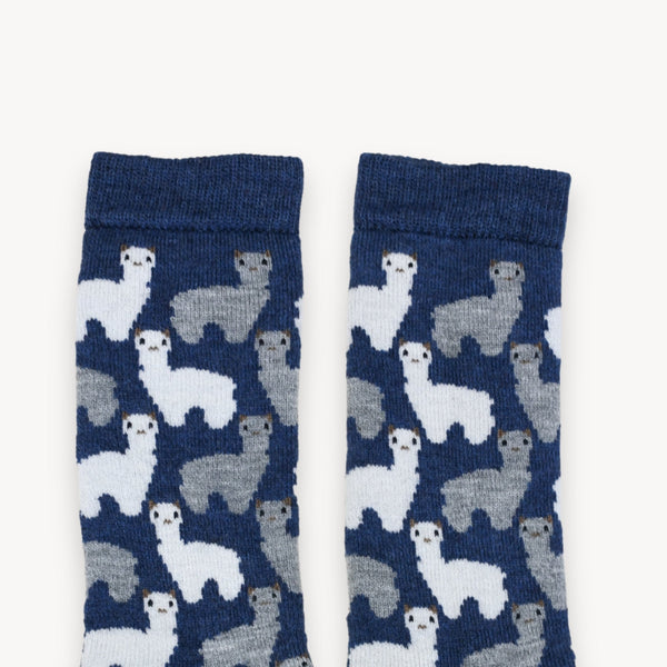 Chaussettes Herd en mélange d’alpaga – Denim – Pokoloko