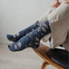 Chaussettes épaisses en mélange d’alpaga – Blue Rose, L/XL – Pokoloko