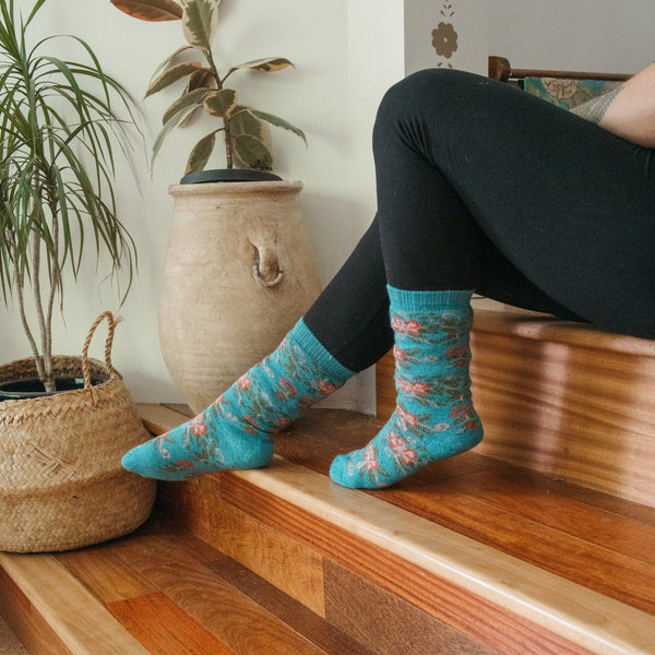 Chaussettes épaisses en mélange d’alpaga – Bouquet – Pokoloko