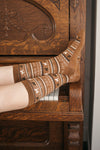 Chaussettes à motifs en mélange d’alpaga – Caramel – Pokoloko