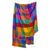 Jeté à franges en mélange d’alpaga – Carreaux multicolores – Pokoloko