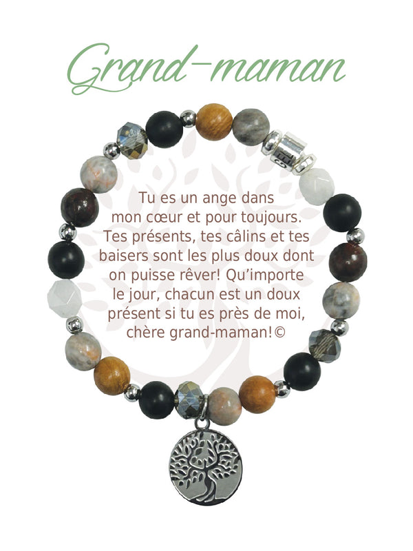 Bracelet Earth Angel Argent Foncée : Grand-Maman