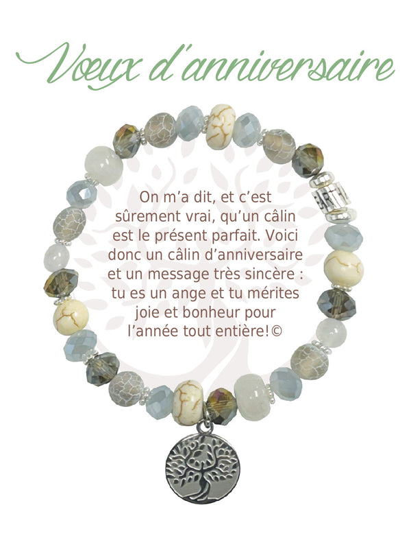Bracelet Earth Angel Argent : Voeux d'anniversaire