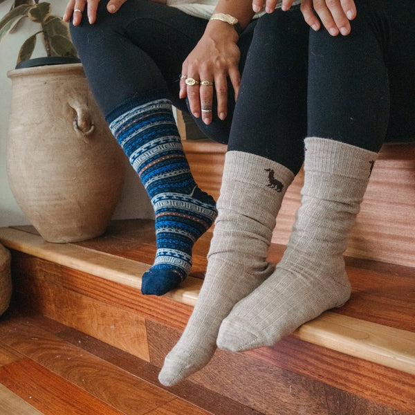Chaussettes Everyday en mélange d’alpaga – Sable – Pokoloko