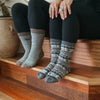 Chaussettes Hiker en mélange d’alpaga – Grège – Pokoloko