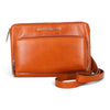 Sac portefeuille Carmen en cuir cognac – vue du modèle