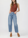 Jean Slim Barrel Leg Silver Jeans Co. bleu foncé