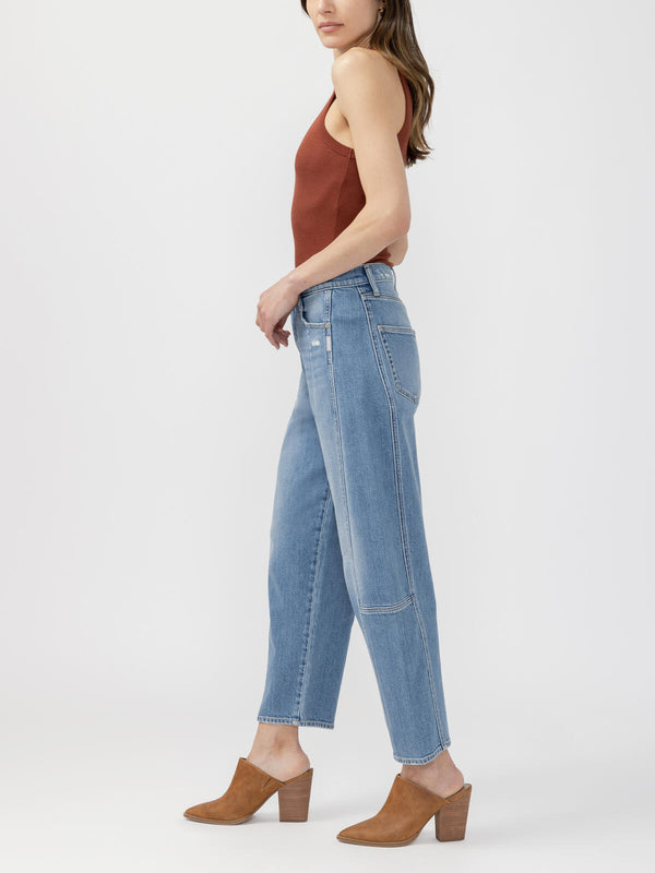Jean Slim Barrel Leg Silver Jeans Co. bleu foncé