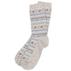 Chaussettes en Alpaga – Motif – Gris – L/XL
