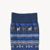 Chaussettes à motifs en mélange d’alpaga – Bleu spatial – Pokoloko