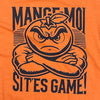 Dessin visible à l'avant du tee-shirt Mange Moi Orange