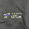 Broderie visible à l'avant du coton ouaté Bleu Marine