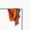 Jeté Sunrise en mélange d’alpaga – Rayures multicolores – Pokoloko