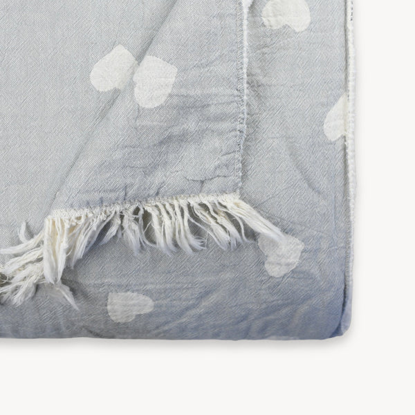 Jeté Have a Heart doublé en molleton – Gris – Pokoloko