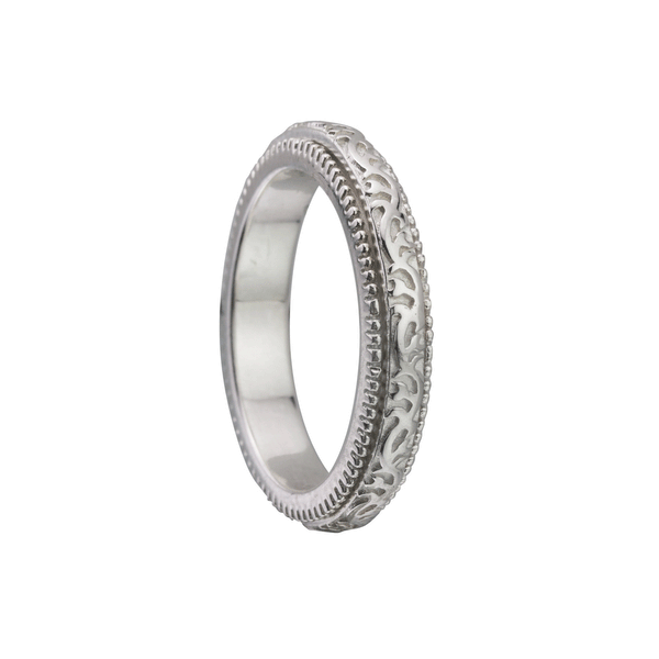 Bague de méditation Rosebud – MeditationRings – détail du filigrane de roses