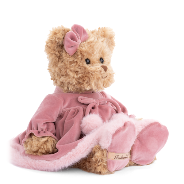 Aiko – Peluche en robe de velours rose de Bukowski Bears