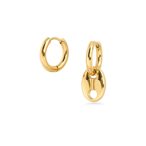 Boucles d’oreilles dormeuses Brittany II de Mia, fini doré