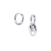 Boucles d’oreilles dormeuses Brittany II de Mia, fini argenté