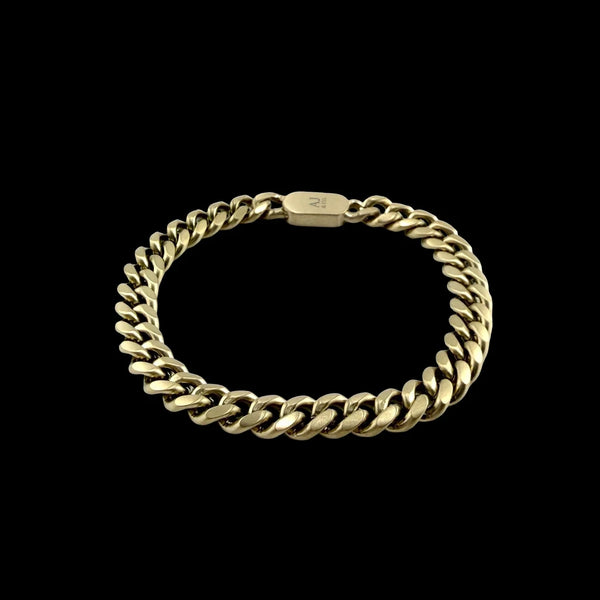 Bracelet Alpha 14K Mat – 8 mm | 8"