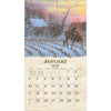 Calendrier mural LANG Beyond the Woods 2027 : page de janvier 2027 et des cerfs dans un paysage enneigé.