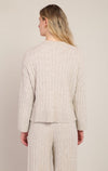 Chandail en tricot torsadé Dex, coloris beige, vue de dos