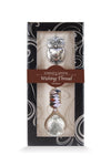 Fil à vœux Hibou Eternity Crystal présenté dans sa boîte illustrée avec son cristal facetté.