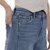 Jean La Maison du Bleuet Isbister taille haute en denim indigo moyen avec poches et coutures latérales en angle
