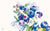 Planche à déjeuner en mélamine - Collection Bleuets