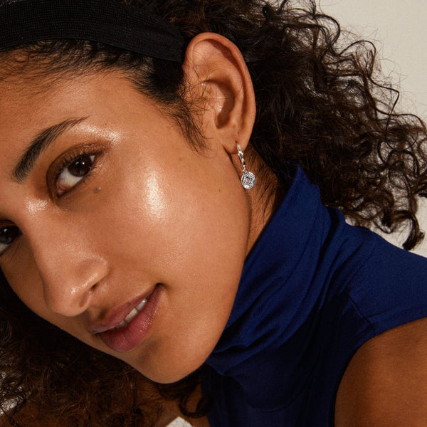 NOMAD coin huggie hoop earrings