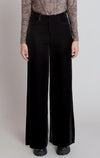Pantalon en velours à jambe large Dex, coloris noir, vêtement porté