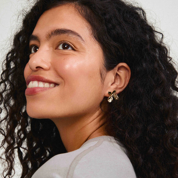 DREAM gold-plated earrings