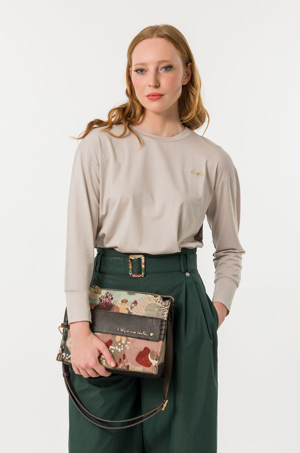 Sac à bandoulière carré Anekke Blossom – porté en bandoulière