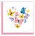 Carte de vœux papillon cœur en quilling