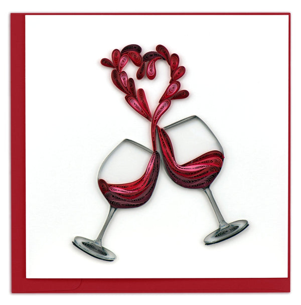 Carte de vœux Quilled Toast to Love