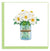 Carte de vœux Marguerites blanches en pot
