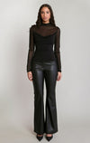 FAUX LEATHER TROUSER