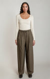 PLEAT DRAWSTRING PANT