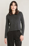 FUR LAPEL CARDIGAN