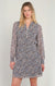 BELTED BUTTON DETAIL DRESS