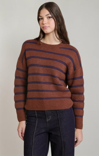 STRIPE CREWNECK SWEATER