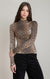 LEOPARD MOCK-NECK TOP