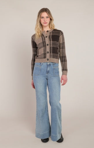 PLAID CARDIGAN