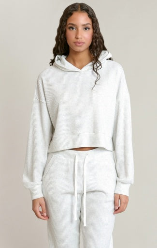 SOFT RIBBED HOODIE