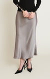 SATIN ELASTIC BAND SKIRT