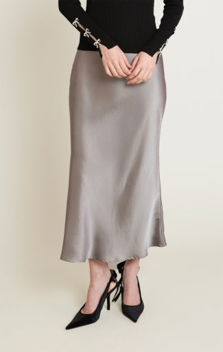 SATIN ELASTIC BAND SKIRT
