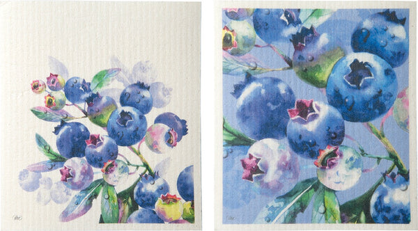 Lot de 2 chiffons suédois - Collection Bleuets