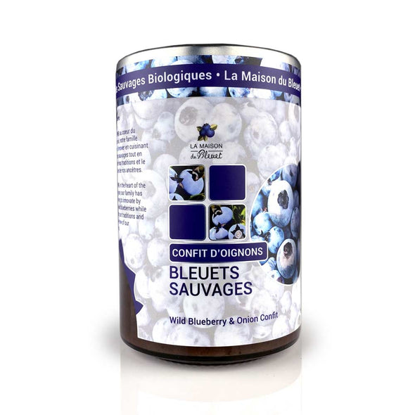 Confit d'oignons aux bleuets sauvages, la maison du bleuet, 314ml